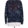 Carven - Tie Dye Zipper Embroidered Sweatshirt Sz S