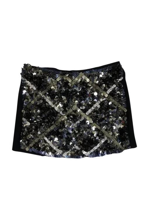 Catherine Malandrino - Black Sequin Miniskirt Sz 8