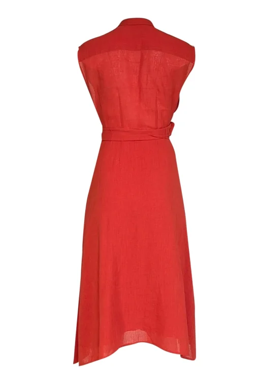 Cefinn - Red Sleeveless Button Front Sleeveless Dress Sz 4