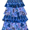 Celia B. - Blue Multi-Print Tiered Maxi Skirt Sz XS