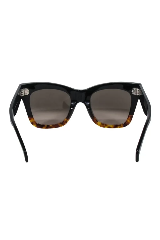 Celine - Black To Brown Ombre Tortoise Cat-Eye Square Sunglasses