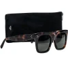 Celine - Brown Tortoise Large Square Sunglasses w/ Three Dot Print