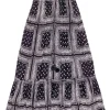 Chan Luu - Dark Grey & Ivory Paisley Maxi Skirt Sz M
