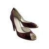 Chanel - Burgundy D'Orsay Heels Sz 6.5