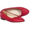 Chanel - Red Leather Logo Toe Flats Sz 6.5