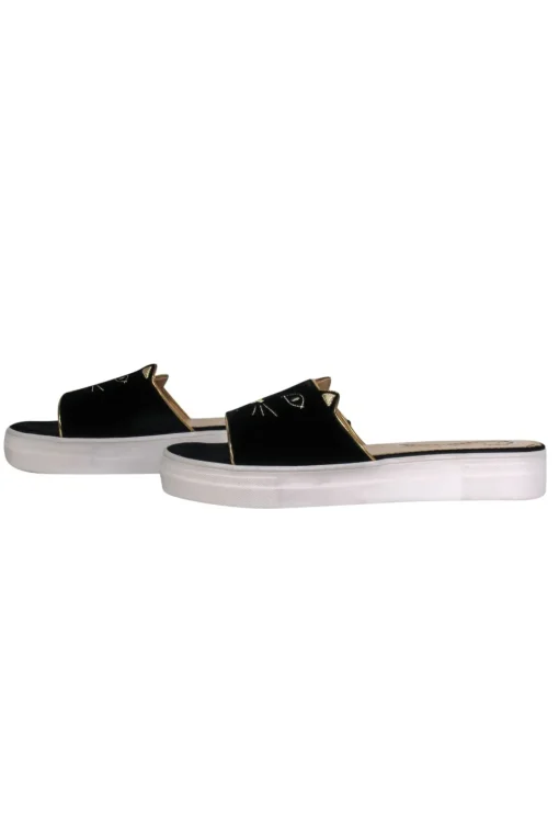 Charlotte Olympia - Black Suede Cat Face Sides Sz 11