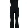 Chiara Boni - Black One Shoulder Jumpsuit w/ Knotted Mesh Sz 8