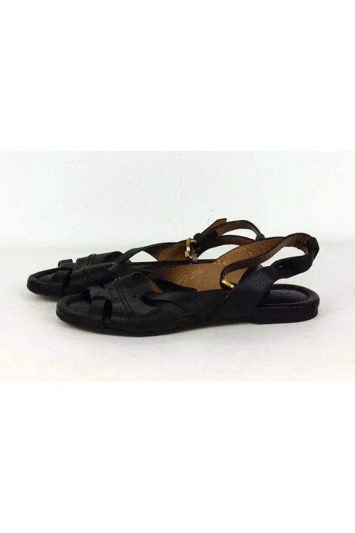 Chloe - Black Leather Sandals Sz 5.5