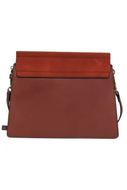 Chloe - Brown Leather & Suede Fold-Over 