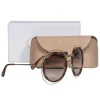 Chloe - Brown Tortoise Large Round Sunglasses