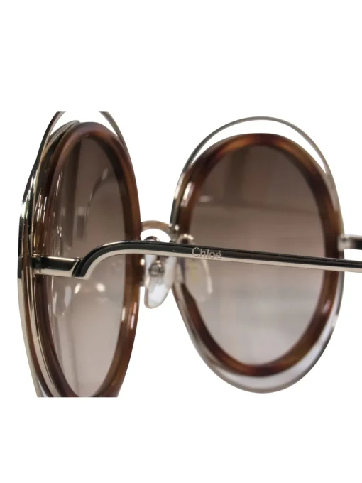Chloe - Brown Tortoise Large Round Sunglasses
