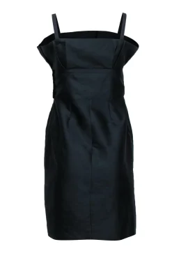 Christian Dior - Black Structured Sleeveless Mini Dress Sz 6