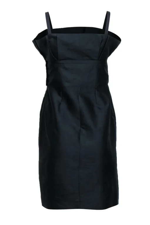 Christian Dior - Black Structured Sleeveless Mini Dress Sz 6