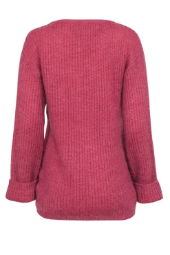 Christian Dior - Dark Pink Knit Crewneck Sweater Sz 10
