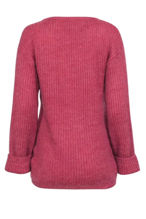 Christian Dior - Dark Pink Knit Crewneck Sweater Sz 10