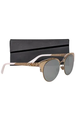 Christian Dior - Gold & White Sunglasses