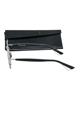 Christian Dior - Silver Frame Aviator w/ Mirrored Black Lenses
