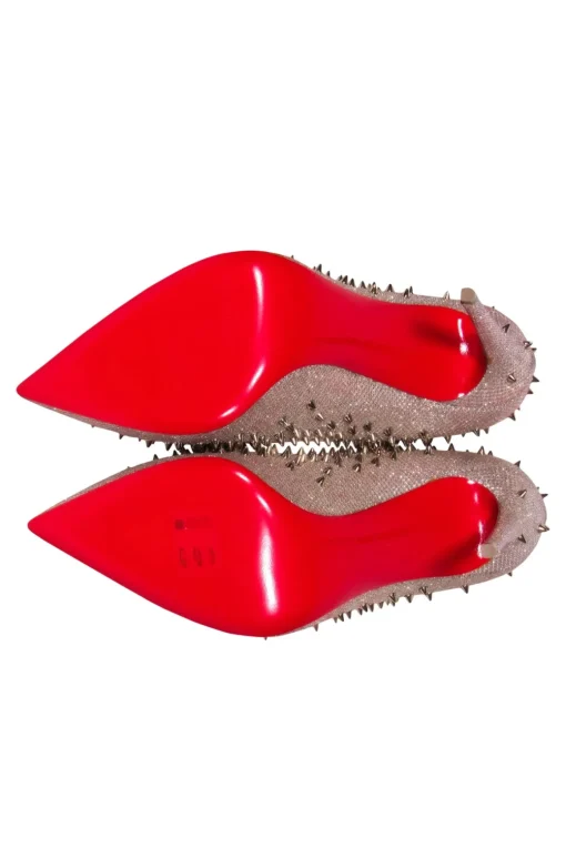 Christian Louboutin - Champagne Escarpic Spike Pump Sz 10