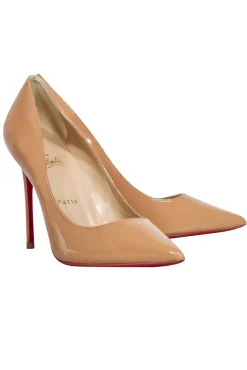Christian Louboutin - Nude "Kate 100" Patent Basic Pumps Sz 8