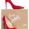 Christian Louboutin - Red "Kate 100" Patent Basic Pumps Sz 6.5
