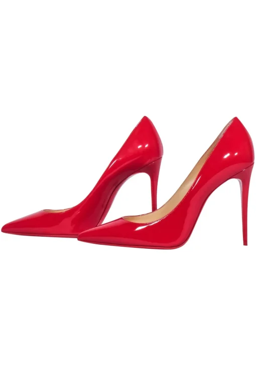 Christian Louboutin - Red "Kate 100" Patent Basic Pumps Sz 6.5