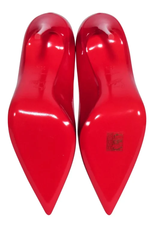 Christian Louboutin - Red "Kate 100" Patent Basic Pumps Sz 6.5