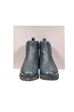 Christina Elle - Hunter Green Leather Short Boots Sz 8.5