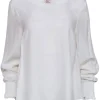 Cinq a Sept - Ivory Silk Long Sleeve Blouse Sz M