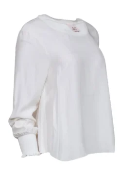 Cinq a Sept - Ivory Silk Long Sleeve Blouse Sz M