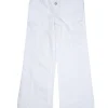 Cinq a Sept - White Button Up High Rise Wide Leg w/ Cuff Pant Sz 2