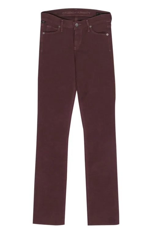 Citizens of Humanity - Burgundy Straight Leg Low Rise "Ava" Jeans Sz 25