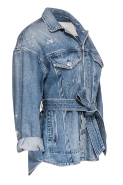 Citizens of Humanity - Denim Blue Oversized Jacket w/ Tie Sz XS