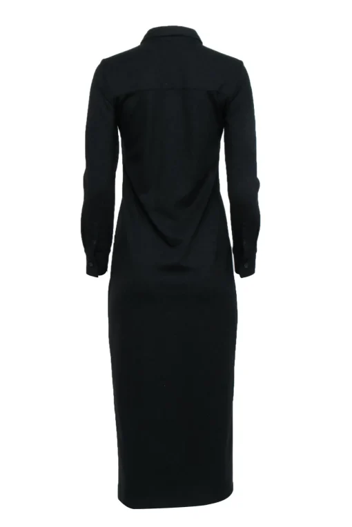 Club Monaco - Black Knit Maxi Shirt Dress Sz XS
