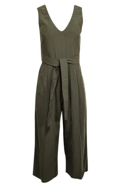 Club Monaco - Green Sleeveless Tie-Back Jumpsuit Sz 2