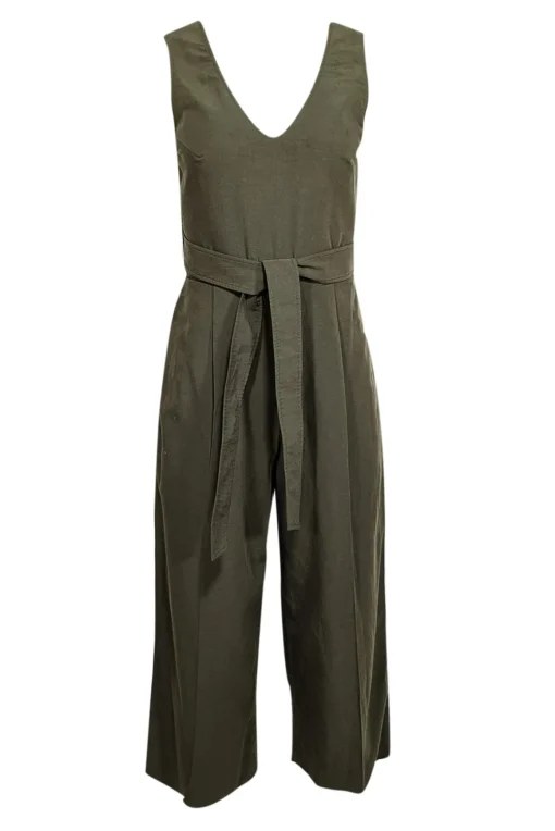 Club Monaco - Green Sleeveless Tie-Back Jumpsuit Sz 2