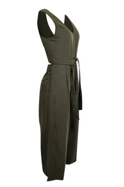 Club Monaco - Green Sleeveless Tie-Back Jumpsuit Sz 2