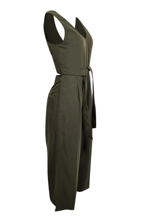 Club Monaco - Green Sleeveless Tie-Back Jumpsuit Sz 2