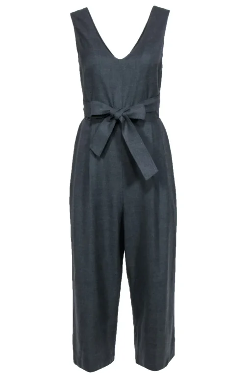 Club Monaco - Grey Wool Blend Wide Leg Jumpsuit Sz 6