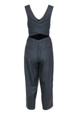 Club Monaco - Grey Wool Blend Wide Leg Jumpsuit Sz 6