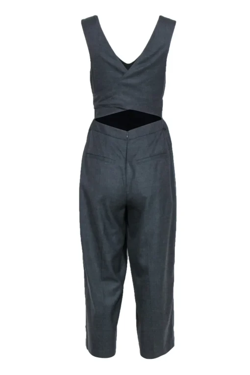 Club Monaco - Grey Wool Blend Wide Leg Jumpsuit Sz 6