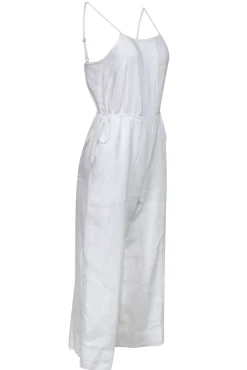 Club Monaco - Ivory Sleeveless Drawstring Jumpsuit Sz 2