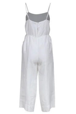 Club Monaco - Ivory Sleeveless Drawstring Jumpsuit Sz 2