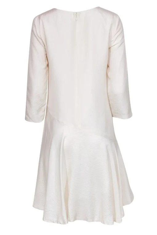 Club Monaco - Off-White Quilted Asymmetrical Midi Dress Sz 4