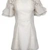 C/MEO Collective - Cream Textured Cross Detail Dress Sz 4