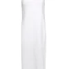 CO - White Knit Sleeveless Longline Sweater w/ High Side Slits Sz S