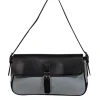 Coach - Baby Blue w/ Blacvk Leather Baguette Shoulder Bag