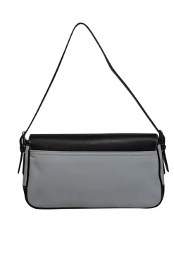 Coach - Baby Blue w/ Blacvk Leather Baguette Shoulder Bag