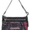 Coach - Black & Red Plaid Monogram Mini Bag