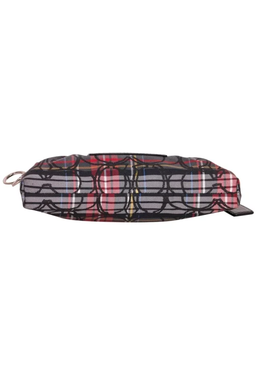 Coach - Black & Red Plaid Monogram Mini Bag