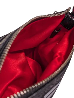 Coach - Black & Red Plaid Monogram Mini Bag